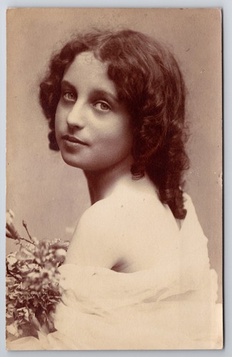 Vintage postcard lovely woman - postcard,